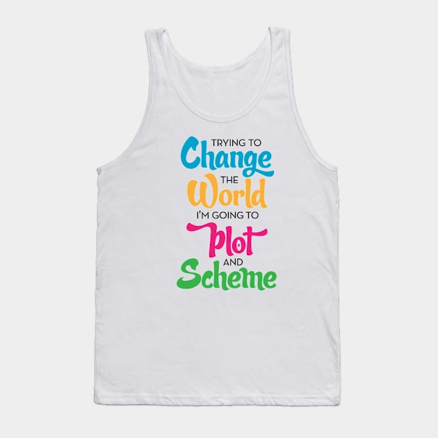 Intergalactic Lyrics Tank Top by Typeset Studio